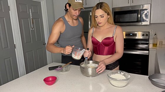 cumshot food cake sex