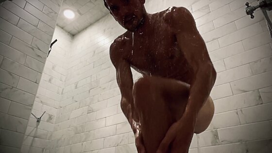 ripped guy stud porn shower