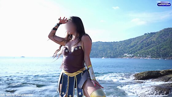 high heels stockings wonder woman sex hump